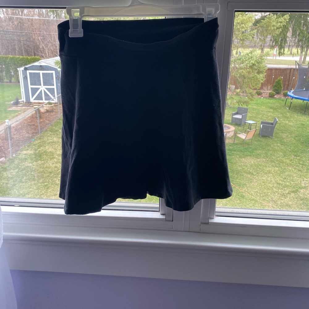 Black mini skirt